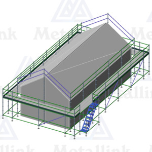 Our: Scaffolding Roof Edge Protection - Lightweight Aluminium (House Pack) - Metallink