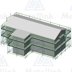 Aluminium Scaffolding House Pack 53m, 2-Level - Metallink