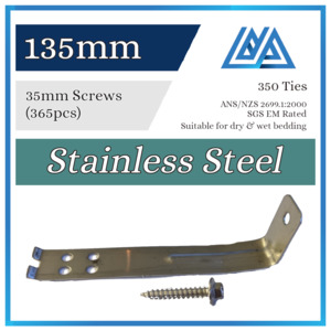 Products: Brick Ties Stainless Steel 135mm (Timber Screws) - Metallink