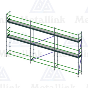 Our: 9m Ringlock Scaffold, 2-Level - Metallink