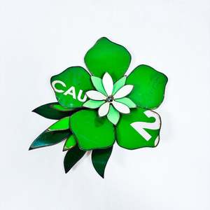 Green: Corsage: Original Artwork Green Frangipani