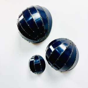 The Blue Collection: Fruity Dots – Trio of Navy/ Dark Blue - 3 sizes.