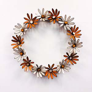 Daisy Chain Metal Flower Wreath #48