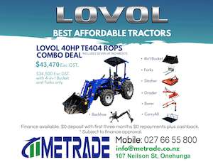 2025 LOVOL TE404R ROPS COMBO DEAL Package