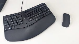 Products: Combo Keyboard “A”Shape Compact Contour with curved wireless  mouse