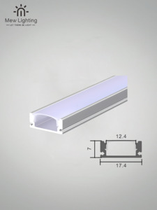 Strip Light: 3 Meter Aluminum Channel with Milky PC Cover 17.4mmx7mm