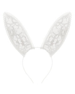Lace Bunny Ears - Ivory