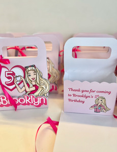 3D Personalised Party Favour Boxes - Barbie Theme Mia-Lee & Co