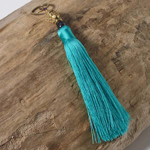 Bag & Key Tassel: Kuningan Bag Tassel / Key Ring (Turquoise)