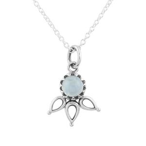 Sterling Silver Jewellery: Triple Teardrop Choker - Rainbow Moonstone