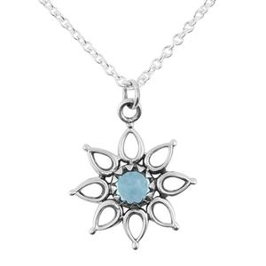 Sterling Silver Jewellery: Starlight Choker Necklace - Blue Topaz