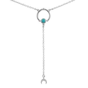 Sterling Silver Jewellery: Sputnik Moon Turquoise Necklace by Dara