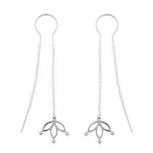 Sacred Flower Threader Earrings
