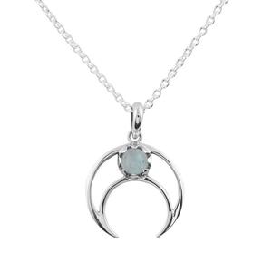 Lunar Eclipse Necklace - Rainbow Moonstone
