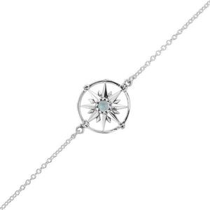 Bracelets: Guiding Light Compass Bracelet - Rainbow Moonstone