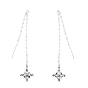 Earrings: Dainty Moroccan Star Threader Earrings
