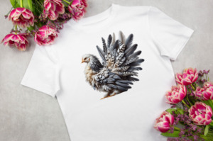 23 Mixed breed Bantam. Ladies Tee Shirt MK Michal King