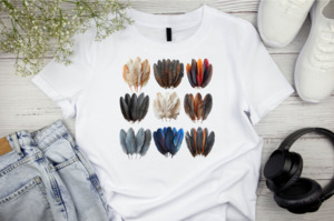Products: 20 Birds of a feather flock together. Ladies Tee Shirt MK Michal King
