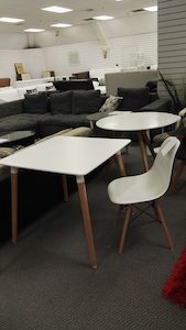 DSW Square Dining Table - White - 80cm