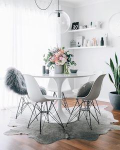 Dining Hall: MDF Tulip Dining Table - 135 cm Diameter