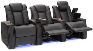 Genuine Leather Home Theatre Seating #1897 with 3 power recliner, available now
