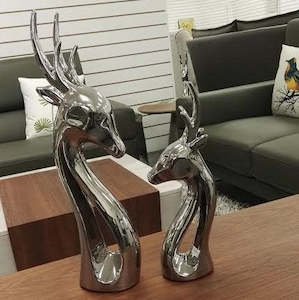 Ornaments: A Pair of Ceramic Deer Ornament