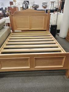 Bed Frames Bases: Solid Oak Bed Frame,  queen and king size natural colour.