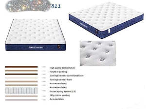 Mattress: #811  Pocket spring Mattress in box, 5 years warranty,  king, super king Clearance sale