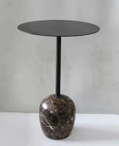 Side Tables: Brown color Natural Marble Base Side Table #636 , by order