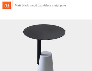 Side Tables: White Concrete Base Side Table #623