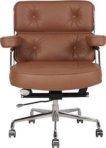 RP Genuine Leather Eames #104 Office Chair, Brown color available