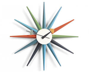 Office Desks: Nelson Star burst clock (multi color), Special price