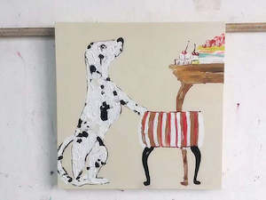 Paintings: 100% Hand Oil Painting Dalmatien , Ready to Hang up, in stock now