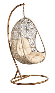Outdoor Lounge Chairs: #803 round rattan swing chair, Available now