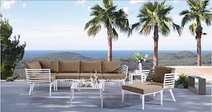Outdoor Sofas: 7PCs Aluminum Outdoor sofa set, #1025 Clearance sale