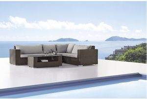 Outdoor Sofas Pre Order: Lucas PE rattan sofa set 5 pcs by order