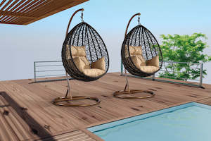 Outdoor Loungers Pre Order: #592 rattan Swing Chair by order