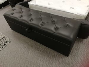 Bed Frames Bases Pre Order 1: Italian Leather Bed End Stool With storage(Glory box), by order