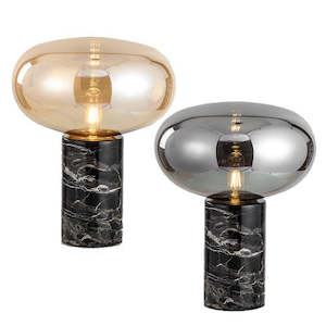 Lamps: Glass+Marble base Table Lamp 2 colours by order