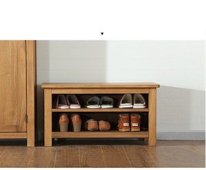 Bookcases: Solid NZ Pine 2 level shoe case, dark walnut color in stock now