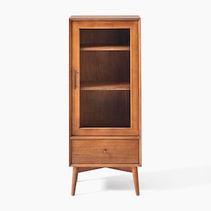Mid-Century  small show case, walnut colour, Clerance sale
