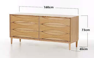 Dressers: Vodder double low boy 3 colours available