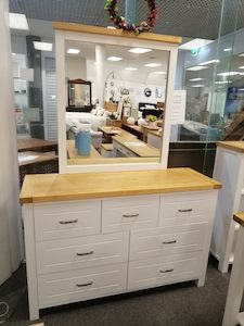 Dressers: Arca Solid Wood Dressing table with mirror, in stock now. *Special*