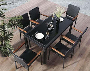 Outdoor Dining Pre Order: Grace 7pc PE Rattan outdoor Dining Set  by order