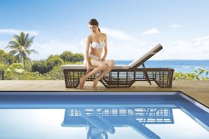 Outdoor Lounge Chairs: Round Rattan High quality PE Rattan Sun Lounger #645, Special