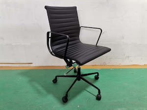 Office Chairs: Replica  Eames office chair Genuine Leathe all black color *Special*