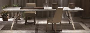 Dining Hall: #705 Natural White Marble Dining Table - 2 Sizes, Clearance sale