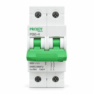 Breakers & Isolators: PROJOY DC Miniature Circuit Breaker PEBS-H-63 Series 32A 2P 500V