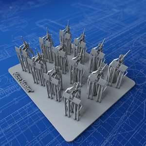 Weapons: 1/350 Royal Navy 20mm Oerlikon MKIIA Short Pedestal (Not-in-use, Square Shield) x12