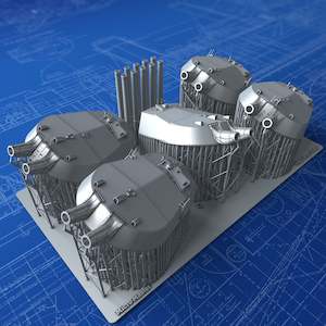 Weapons: 1/350 Royal Navy 13.5"/45 (34.3cm) MKV x5 (HMS Iron Duke) w. Blast Bags